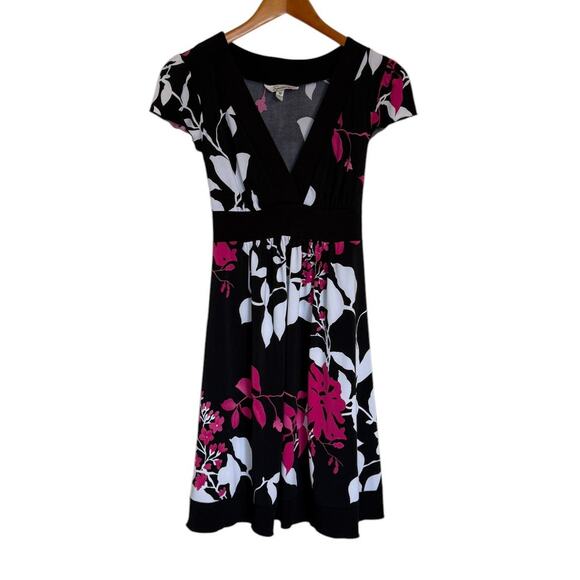 Y2K Dress Women Medium Black Floral‎ 2000s 90s Vintage Fairy Whimsical Flirty - Picture 1 of 6